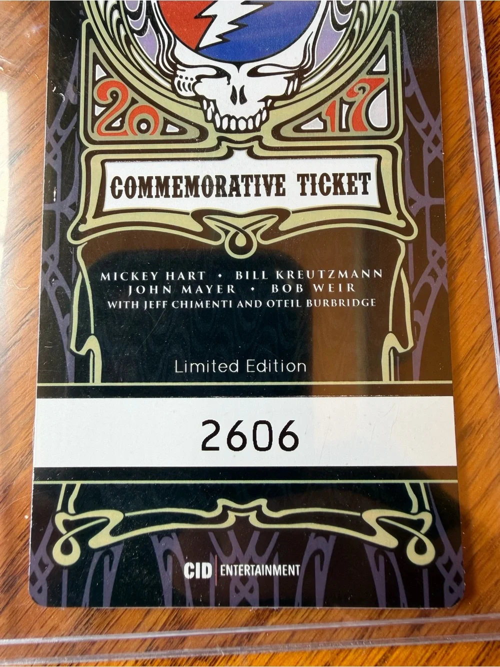 2017 Dead and Company Summer Tour Commemorative Ticket